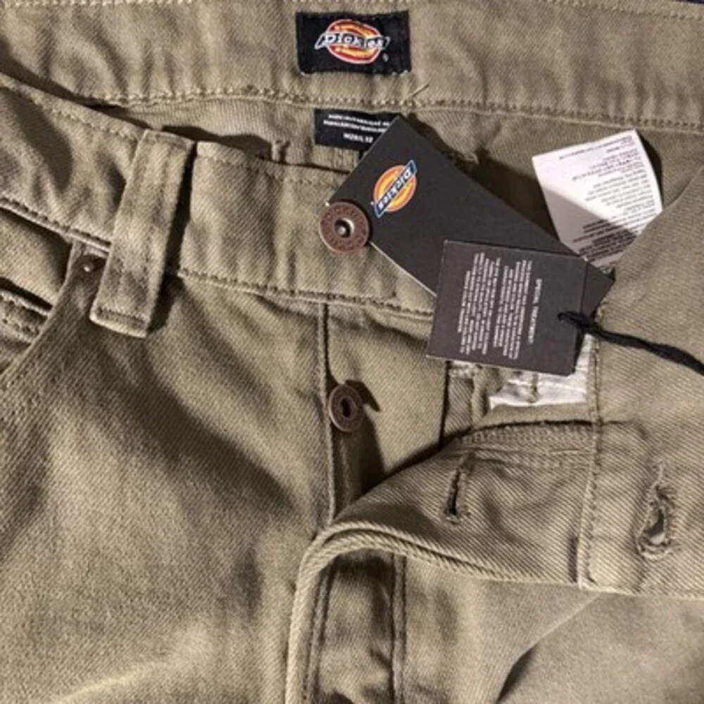 Dickies Men’s‎ Olive Green Denim Jeans W28 L32 New With Tags Straight Fit